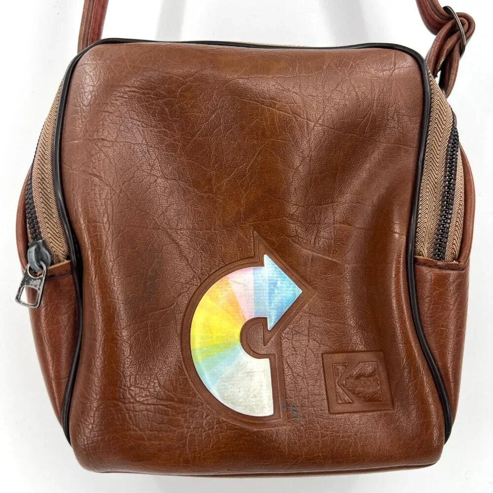 Vintage Kodak Brown Soft Shell Camera Bag With Adjustable Strap - Made In USA